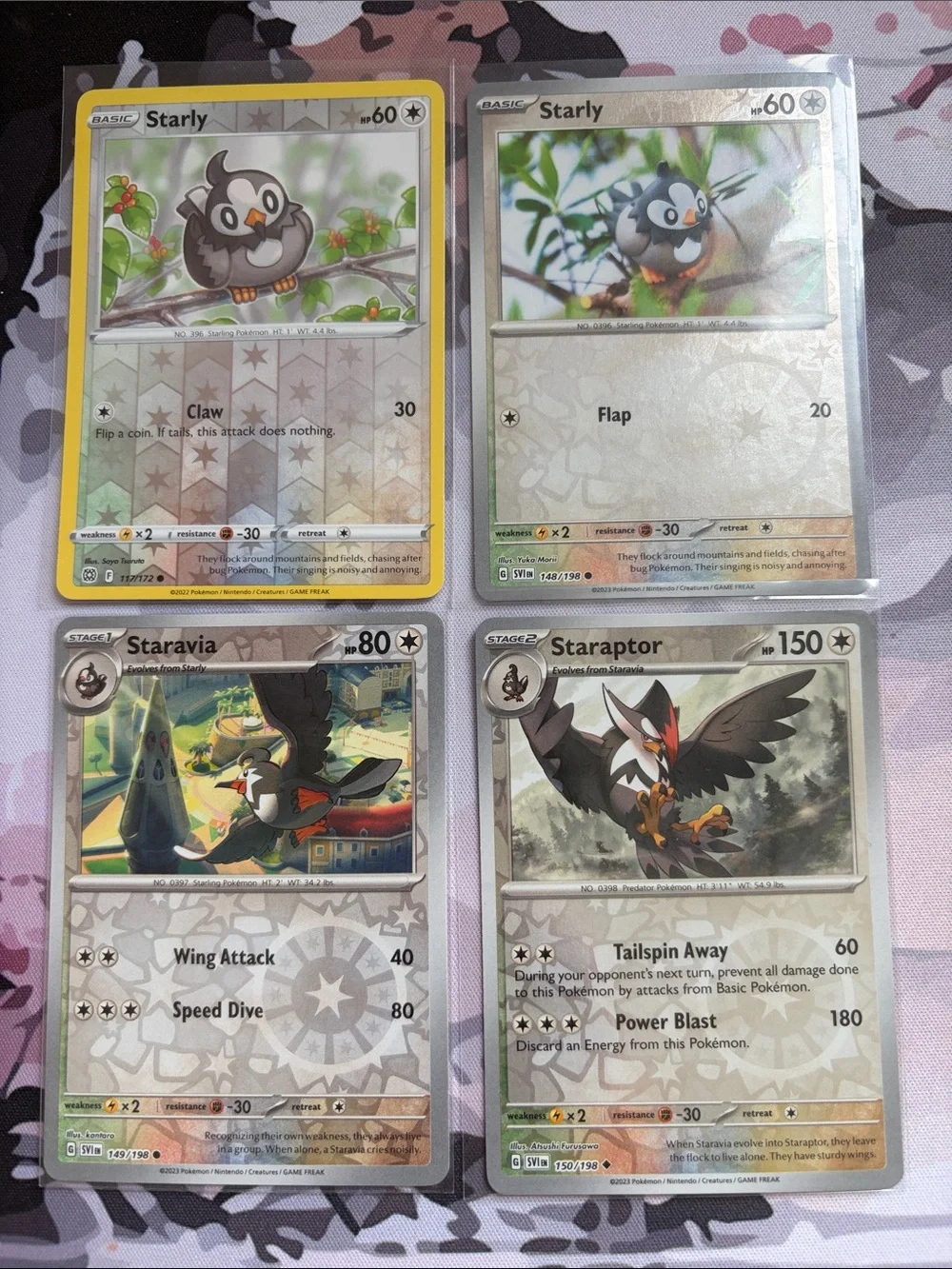 Starly, Staravia & Staraptor Evolution Lot | 4 Cards | Reverse Holos | ✨5/$25✨